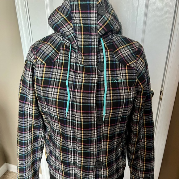 Vans Off The Wall Plaid Warm Winter Jacket With Hood Size M - Picture 6 of 11